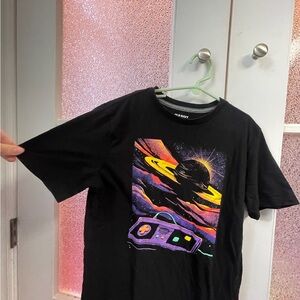 Old Navy Black Kids Tee with Space Graphic
